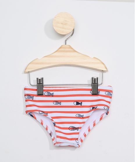 Sunga-Infantil-Tradicional-Listrada-Peixinhos-com-Protecao-UV50--Laranja-9973906-Laranja_1