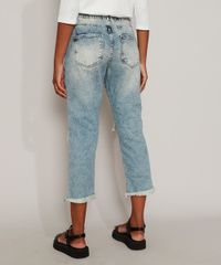 Calca-Jeans-Feminina-Mom-Cropped-Cintura-Super-Alta-Destroyed-Marmorizada-Azul-Medio-9972423-Azul_Medio_2