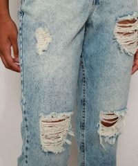 Calca-Jeans-Feminina-Mom-Cropped-Cintura-Super-Alta-Destroyed-Marmorizada-Azul-Medio-9972423-Azul_Medio_4