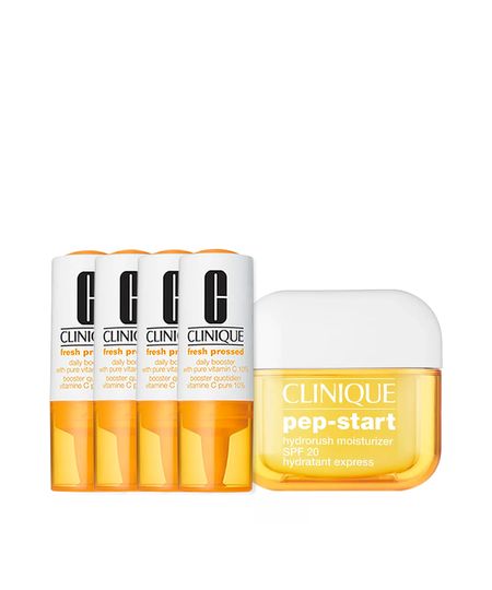 Kit Facial Clinique Fresh Pressed Vitamina C + Hidratante Pep Start Hydrorush Menor preço em Kit Facial Clinique Fresh Pressed Vitamina C + Hidratante Pep Start Hydrorush