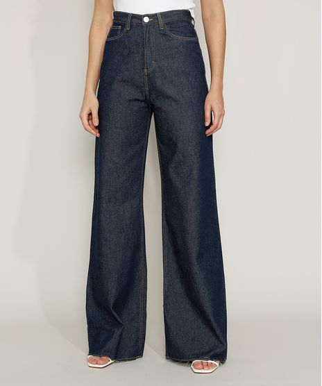Calca-Jeans-Feminina-Mindset-Wide-Reta-Cintura-Super-Alta-Azul-Escuro-9980412-Azul_Escuro_1