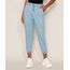 Calca-Jeans-Feminina-Jogger-Cintura-Alta-com-Bolsos-Azul-Medio-9594591-Azul_Medio_1