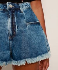Short-Jeans-Feminino-Gode-Cintura-Alta-com-Pence-Barra-Desfiada-Azul-Escuro-9974818-Azul_Escuro_5