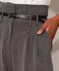 Calca-Feminina-Clochard-Cintura-Super-Alta-Alfaiatada-com-Cinto-Cinza-Mescla-Escuro-9899884-Cinza_Mescla_Escuro_4