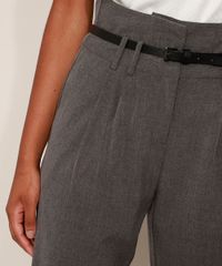 Calca-Feminina-Clochard-Cintura-Super-Alta-Alfaiatada-com-Cinto-Cinza-Mescla-Escuro-9899884-Cinza_Mescla_Escuro_5
