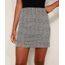 Saia-de-Jacquard-Feminina-Curta-Estampada-Xadrez-com-Fenda-Cinza-Mescla-9983843-Cinza_Mescla_1