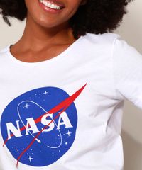 Pijama-Feminino-NASA-com-Estampa-de-Estrelas-Manga-Curta-Branco-9972301-Branco_5