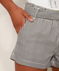 Short-de-Sarja-Feminino-Clochard-Cintura-Media-Estampado-Xadrez-Vichy-com-Faixa-para-Amarrar-Preto-9977072-Preto_6