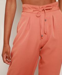 Calca-de-Crepe-Feminina-Carrot-Cintura-Alta-Alfaiatada-com-Cordao-e-Bolsos-Coral-9975884-Coral_6