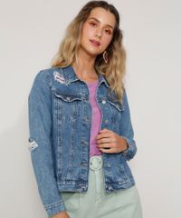 Jaqueta-Jeans-Feminina-Destroyed-Azul-Medio-9978814-Azul_Medio_1
