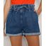 Short-Jeans-Feminino-Clochard-Cintura-Super-Alta-com-Barra-Dobrada-Azul-Escuro-9981700-Azul_Escuro_1