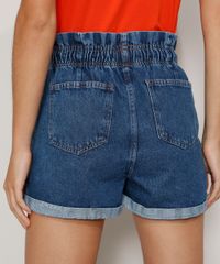 Short-Jeans-Feminino-Clochard-Cintura-Super-Alta-com-Barra-Dobrada-Azul-Escuro-9981700-Azul_Escuro_2