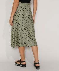 Saia-Feminina-Midi-Texturizada-Estampada-de-Poa-com-Botoes-Verde-9966738-Verde_2