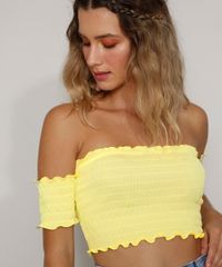 Top-Cropped-Feminino-Ombro-a-Ombro-Texturizado-Manga-Curta-Amarelo-Neon-9982609-Amarelo_Neon_4
