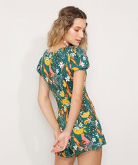 Macaquinho-Feminino-Estampado-de-Arara-com-Vazado-Manga-Curta-Verde-Escuro-9967944-Verde_Escuro_4