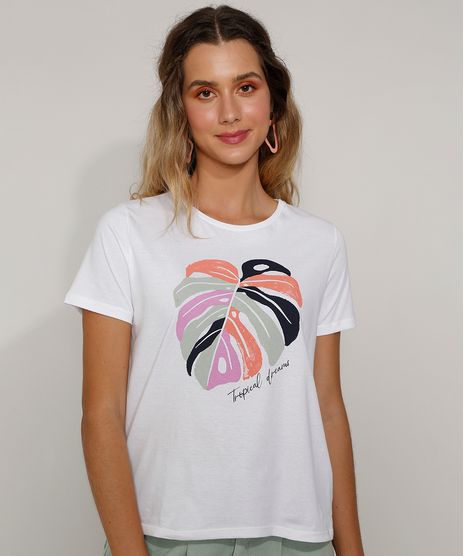 Camiseta-Feminina--Tropical-Dreams--Manga-Curta-Decote-Redondo-Off-White-9974549-Off_White_1