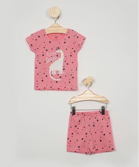 Pijama-Infantil-Brandili-Estampado-Estrelas--Sleepysaurus--Manga-Curta-Rosa-Claro-9968096-Rosa_Claro_1