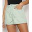 Short-de-Sarja-Feminino-Mom-Cintura-Alta-com-Barra-Dobrada-Verde-Claro-9977089-Verde_Claro_1