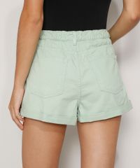 Short-de-Sarja-Feminino-Mom-Cintura-Alta-com-Barra-Dobrada-Verde-Claro-9977089-Verde_Claro_2