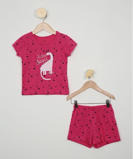 Pijama-Infantil-Brandili-Estampado-Estrelas--Sleepysaurus--Manga-Curta-Pink-9968097-Pink_1