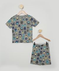 Pijama-Infantil-Brandili-Estampado-Monstrinhos-Manga-Curta-Cinza-Mescla-9968141-Cinza_Mescla_1