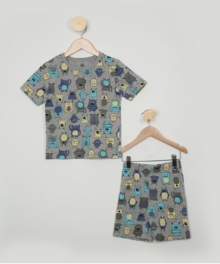 Pijama-Infantil-Brandili-Estampado-Monstrinhos-Manga-Curta-Cinza-Mescla-9968141-Cinza_Mescla_1