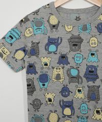 Pijama-Infantil-Brandili-Estampado-Monstrinhos-Manga-Curta-Cinza-Mescla-9968141-Cinza_Mescla_5