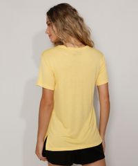 Camiseta-Feminina-Ampla-Pluto-Manga-Curta-Decote-Redondo-Amarela-9968806-Amarelo_4