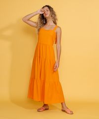 Vestido-Feminino-Longo-com-Recortes-Alca-Laco-Laranja-9976764-Laranja_2