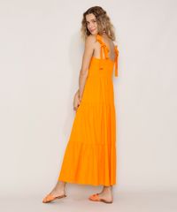 Vestido-Feminino-Longo-com-Recortes-Alca-Laco-Laranja-9976764-Laranja_3