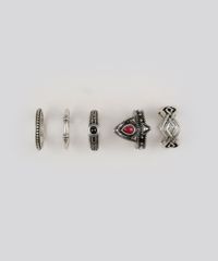 Kit-de-5-aneis-texturizado-Prateado-8838991-Prateado_3