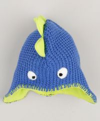 Kit-de-Gorro---Luva--Dinossauro--em-Trico-Azul-8872272-Azul_2