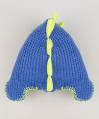 Kit-de-Gorro---Luva--Dinossauro--em-Trico-Azul-8872272-Azul_3