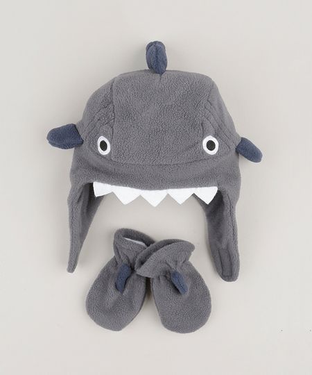 Kit-de-Gorro---Luva--Tubarao--em-Plush-Cinza-8865070-Cinza_1