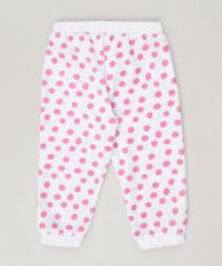Calca-estampada-de-bolinhas-em-plush-de-algodao---sustentavel-Cinza-Mescla-8859401-Cinza_Mescla_2