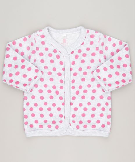Cardigan-estampado-de-bolinhas-em-plush-de-algodao---sustentavel-Cinza-Mescla-8859159-Cinza_Mescla_1
