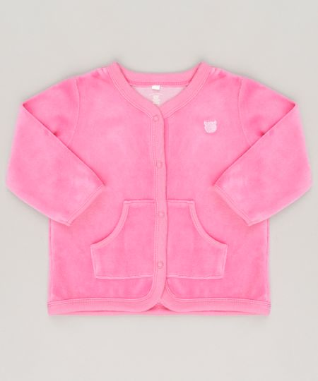 Cardigan-em-plush-de-algodao---sustentavel-Pink-8859159-Pink_1
