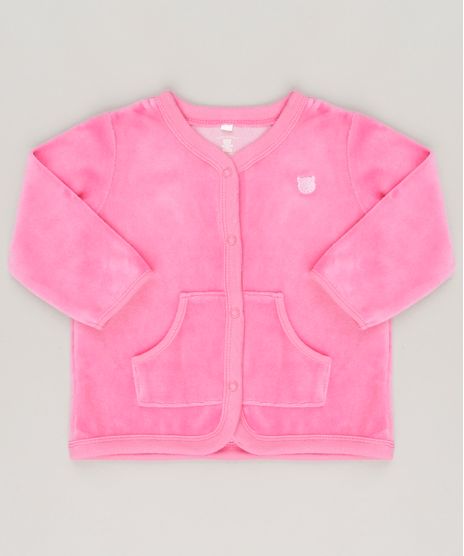 Cardigan-em-plush-de-algodao---sustentavel-Pink-8859159-Pink_1