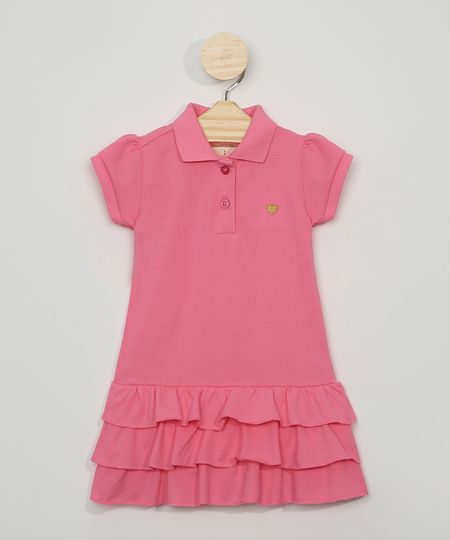 Vestido-Polo-Infantil-com-Babados-Manga-Curta-Pink-9949434-Pink_1 Vestido-Polo-Infantil-com-Babados-Manga-Curta-Pink-9949434-Pink_1