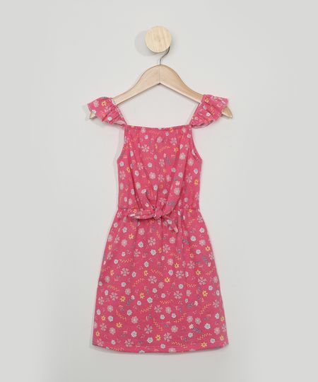 Vestido-Infantil-Estampado-Floral-Alca-Fina-com-Babado-Decote-Reto-Rosa-9966434-Rosa_1