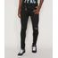 Calca-de-Sarja-Masculina-Super-Skinny-Cropped-com-Rasgo-no-Joelho-e-Chaveiro-Preta-9968745-Preto_1