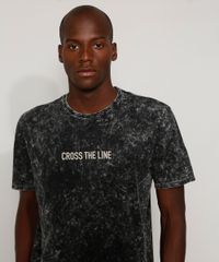 Camiseta-Masculina-Marmorizada--Cross-the-Line--Manga-Curta-Gola-Careca-Preta-9970577-Preto_5