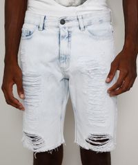 Bermuda-Jeans-Masculina-Slim-Destroyed-Marmorizada-Azul-Claro-9971324-Azul_Claro_1