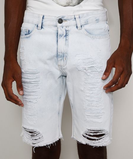 Bermuda-Jeans-Masculina-Slim-Destroyed-Marmorizada-Azul-Claro-9971324-Azul_Claro_1 Bermuda-Jeans-Masculina-Slim-Destroyed-Marmorizada-Azul-Claro-9971324-Azul_Claro_1