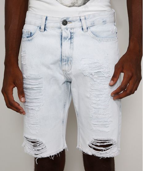 Bermuda-Jeans-Masculina-Slim-Destroyed-Marmorizada-Azul-Claro-9971324-Azul_Claro_1