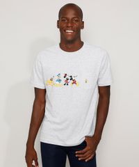 Camiseta-Masculina-Turma-do-Mickey-com-Bolso-Manga-Curta-Gola-Careca-Cinza-Mescla-Claro-9975509-Cinza_Mescla_Claro_3