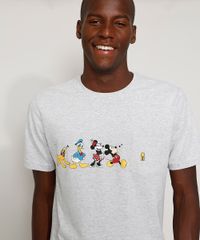 Camiseta-Masculina-Turma-do-Mickey-com-Bolso-Manga-Curta-Gola-Careca-Cinza-Mescla-Claro-9975509-Cinza_Mescla_Claro_5