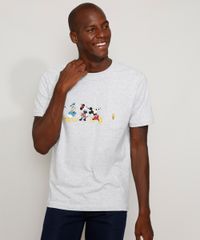 Camiseta-Masculina-Turma-do-Mickey-com-Bolso-Manga-Curta-Gola-Careca-Cinza-Mescla-Claro-9975509-Cinza_Mescla_Claro_6