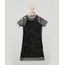 Vestido-Infantil-Estampado-Estrelas-com-Sobreposicao-em-Tule-Manga-Curta-Preto-9967675-Preto_1