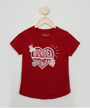 Blusa-Juvenil-Mulher-Maravilha-com-Glitter-Manga-Curta-Vermelha-9966334-Vermelho_1